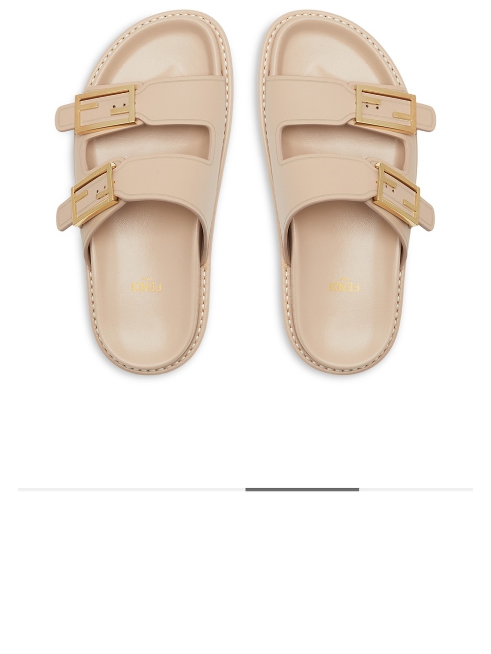 Fendi Feel Leather Slides